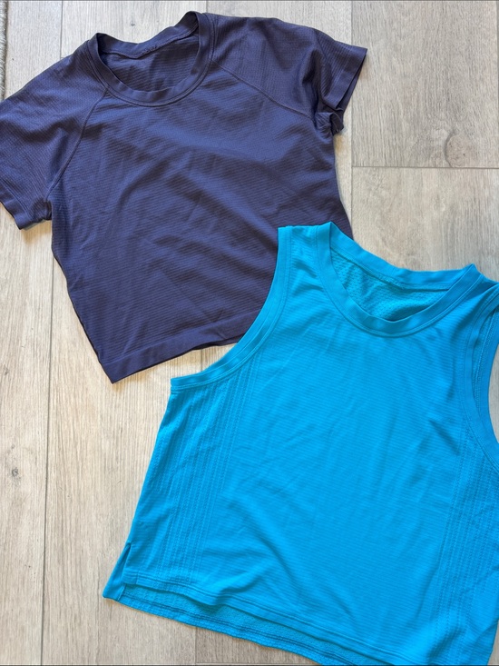 lululemon athletica Tops - lululemon athletica cropped tee and sleeveless tank bundle women’s size 6